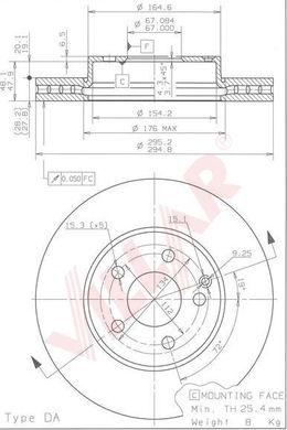 Villar 628.1804 - Тормозной диск autospares.lv