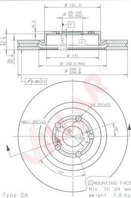 Villar 628.1806 - Тормозной диск autospares.lv