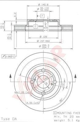 Villar 628.1803 - Тормозной диск autospares.lv