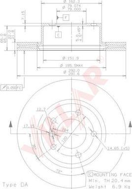 Villar 628.1807 - Тормозной диск autospares.lv