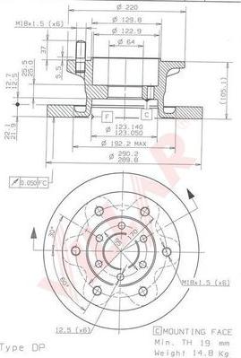 Villar 628.1818 - Тормозной диск autospares.lv