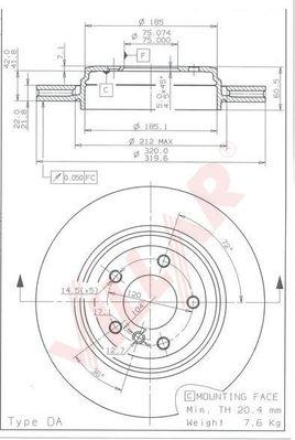 Villar 628.1817 - Тормозной диск autospares.lv