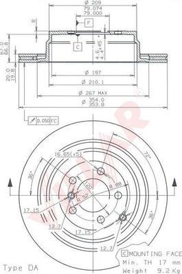 Villar 628.1881 - Тормозной диск autospares.lv