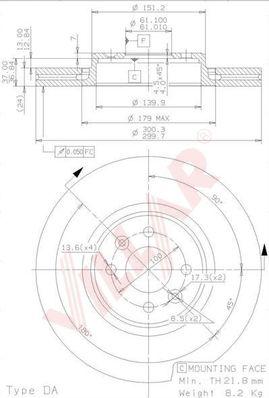 Villar 628.1833 - Тормозной диск autospares.lv