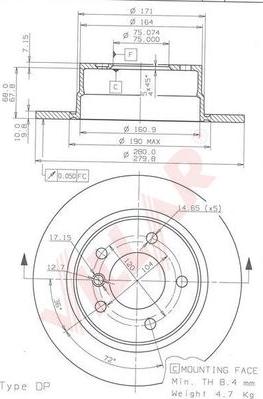 Villar 628.1878 - Тормозной диск autospares.lv