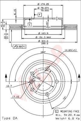 Villar 628.1391 - Тормозной диск autospares.lv