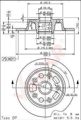 Villar 628.1359 - Тормозной диск autospares.lv