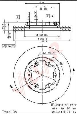 Villar 628.1314 - Тормозной диск autospares.lv