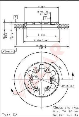 Villar 628.1313 - Тормозной диск autospares.lv