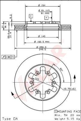 Galfer 24124VF - Тормозной диск autospares.lv