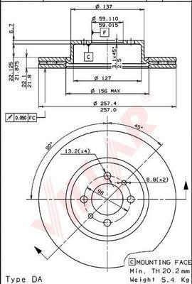 Villar 628.1255 - Тормозной диск autospares.lv