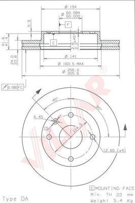 Villar 628.1796 - Тормозной диск autospares.lv