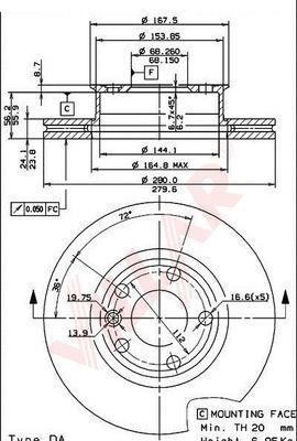 Villar 628.1792 - Тормозной диск autospares.lv