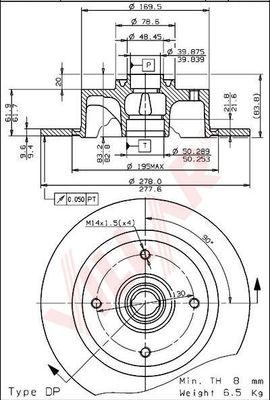 Villar 628.1751 - Тормозной диск autospares.lv