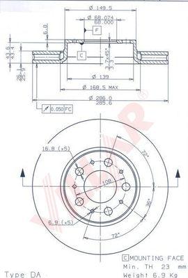 Villar 628.1763 - Тормозной диск autospares.lv