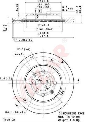 Villar 628.2092 - Тормозной диск autospares.lv