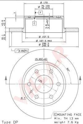 Villar 628.2040 - Тормозной диск autospares.lv