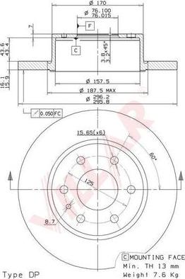 Villar 628.2041 - Тормозной диск autospares.lv