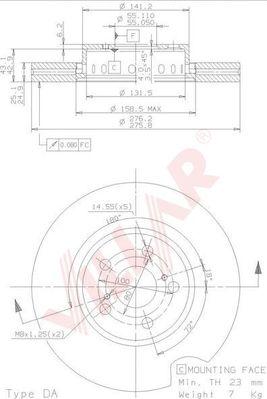 Villar 628.2051 - Тормозной диск autospares.lv