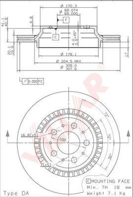 Villar 628.2019 - Тормозной диск autospares.lv