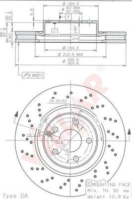 Villar 628.2018 - Тормозной диск autospares.lv