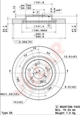 Villar 628.2087 - Тормозной диск autospares.lv