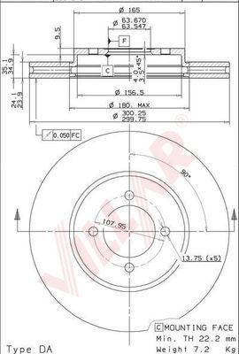 Villar 628.2033 - Тормозной диск autospares.lv