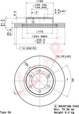 Villar 628.2078 - Тормозной диск autospares.lv