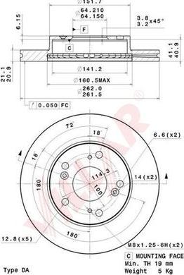 Villar 628.2192 - Тормозной диск autospares.lv