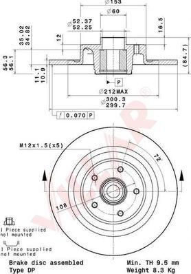 Villar 628.2149 - Тормозной диск autospares.lv