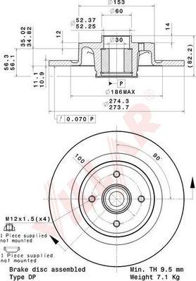 Villar 628.2146 - Тормозной диск autospares.lv