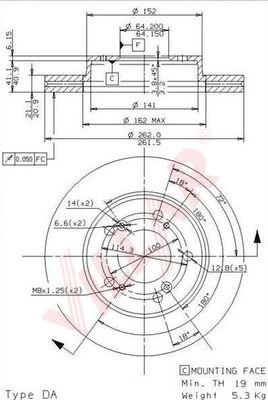 Villar 628.2151 - Тормозной диск autospares.lv