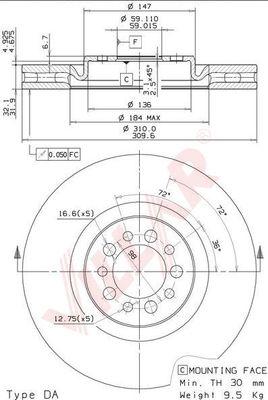 Villar 628.2163 - Тормозной диск autospares.lv