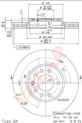 Villar 628.2113 - Тормозной диск autospares.lv