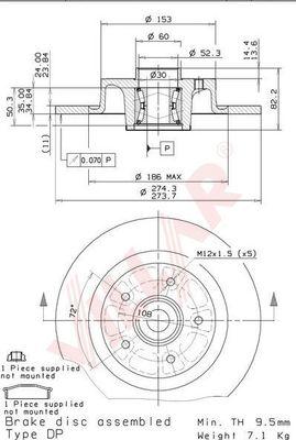 Villar 628.2138 - Тормозной диск autospares.lv