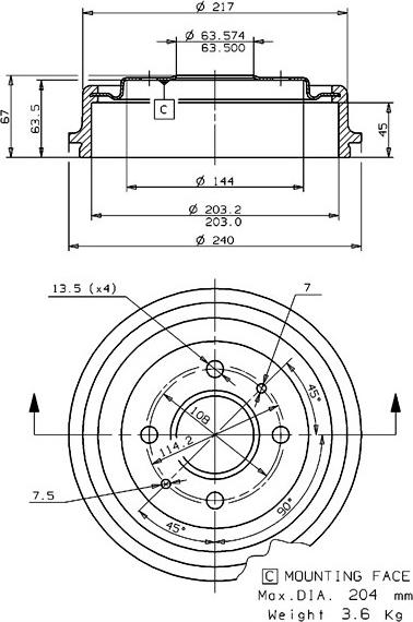 Villar 627.0242 - Тормозной барабан autospares.lv