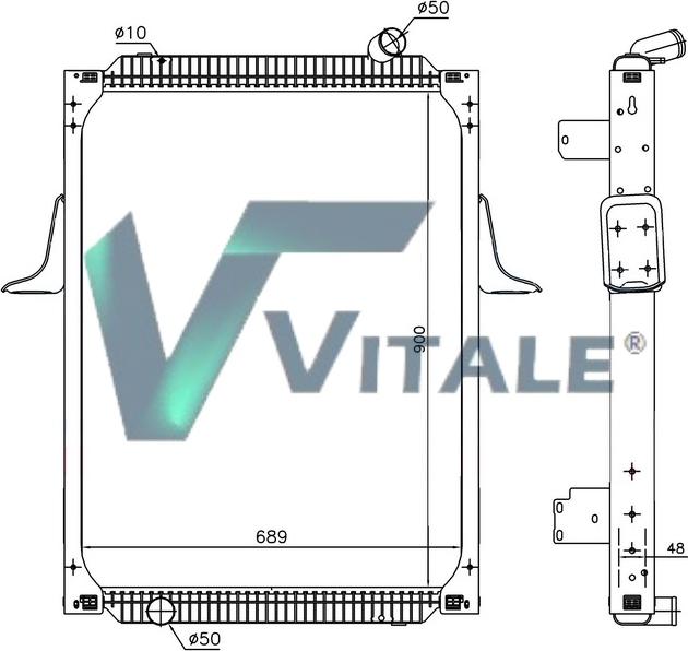 VITALE RVI315737 - Радиатор, охлаждение двигателя autospares.lv