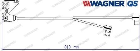 Wagner 587060W - Сигнализатор, износ тормозных колодок autospares.lv