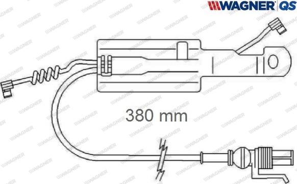 Wagner 587068W - Сигнализатор, износ тормозных колодок autospares.lv