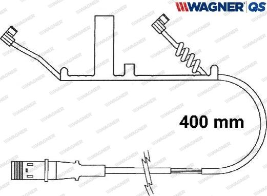 Wagner 587021W - Сигнализатор, износ тормозных колодок autospares.lv