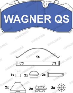 Wagner 2909304950 - Тормозные колодки, дисковые, комплект autospares.lv