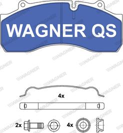 Wagner 2914304950 - Тормозные колодки, дисковые, комплект autospares.lv