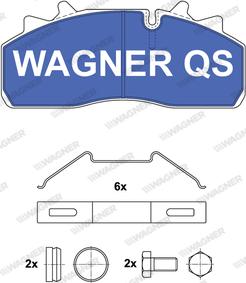 Wagner 2915904950 - Тормозные колодки, дисковые, комплект autospares.lv