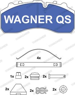 Wagner 2910804950 - Тормозные колодки, дисковые, комплект autospares.lv