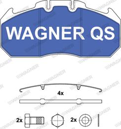 Wagner 2913104950 - Тормозные колодки, дисковые, комплект autospares.lv
