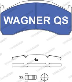 Wagner 2913704950 - Тормозные колодки, дисковые, комплект autospares.lv