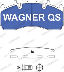 Wagner 2917304950 - Тормозные колодки, дисковые, комплект autospares.lv