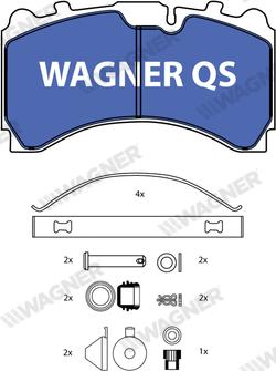 Wagner 2924404950 - Тормозные колодки, дисковые, комплект autospares.lv