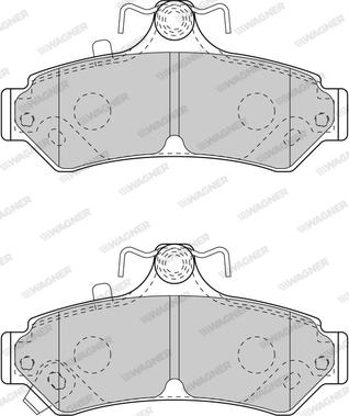 Wagner WBP80005A - Тормозные колодки, дисковые, комплект autospares.lv