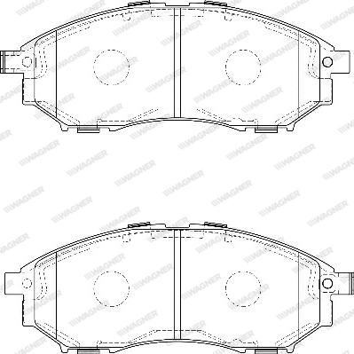 Wagner WBP80001A - Тормозные колодки, дисковые, комплект autospares.lv